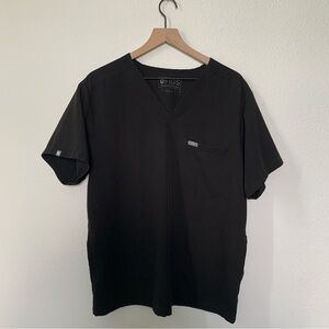 FIGS Technical Collection Women’s Black Scrub Top Large